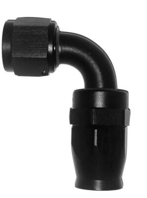 BLACK AN10 10AN AN-10 90 Degree PTFE Hose End Fitting