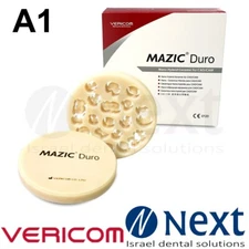 Dental Vericom MAZIC Duro Nano Hybrid Ceramic for CAD/CAM Ø98 mm L12mm  A1 - LT
