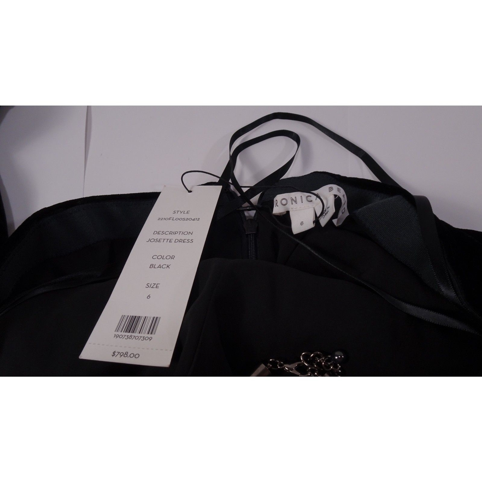 Veronica Beard Josette Velvet Chain Halter Maxi Gown Dress Sz 6 NWt 798