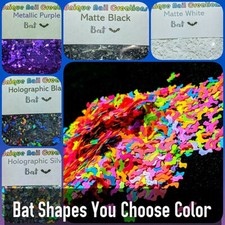 BAT Shape Glitter U CHOOSE Nail  Acrylic  Gel  Body Art  Face  Festival  Crafts