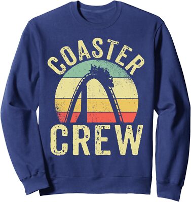 Vintage Rollercoaster Crew I Family Roller Coaster Unisex Crewneck Sweatshirt