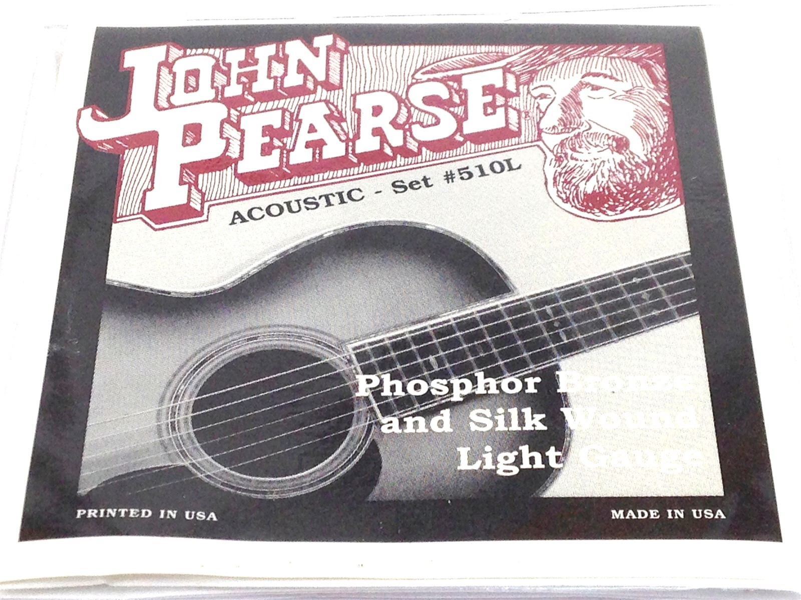 John Pearse Guitar Strings Acoustic Silk Wound Phos Bronze 510L eBay