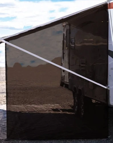 Tentproinc RV Awning Side Sun Shade 9'X7' (Brown) Mesh Screen Sunshade 