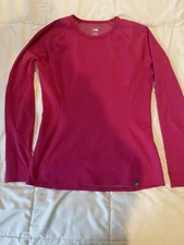 Women's North Face Megenta Tech Long Sleeve Shirt - size large