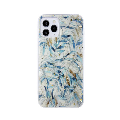 FÜR APPLE IPHONE 13 MINI - Muster GLAM Case Schutz Tasche Hülle BOHO BLÄTTER