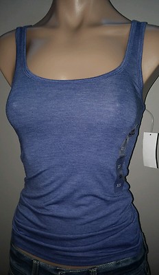 So Kleidung It Declare Rauchig Verblichen Blau Sm Klein Dbl Scoop Damen Tank Top
