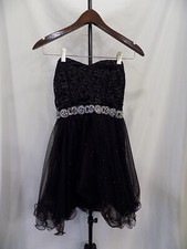 NWT CITY STUDIO Blk Silver Tutu Tulle Dress Junior Sz 1/S 321