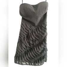 Aqua Semi Formal Black Short Gown Mini Dress Size XS Chest 28"