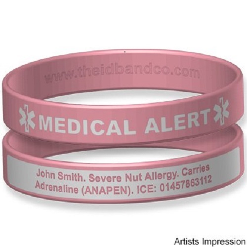 Medical Alert Engraveable Silicone ID Wristband (outside engraving) eBay