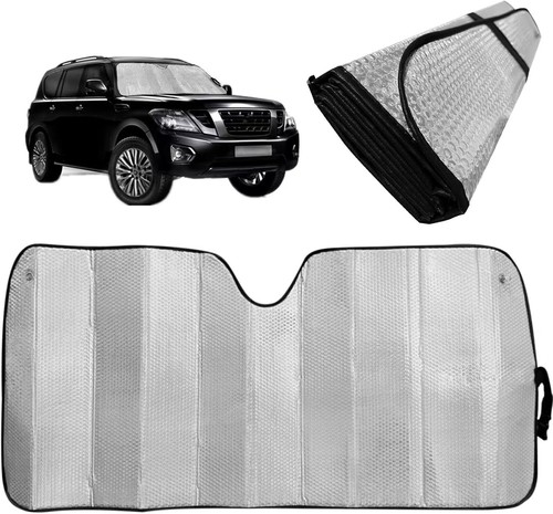Car Windshield Sunshade - 5-Layer UV Protection, Keeps Vehicle Cool, 58x27.5