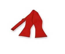New Red Satin Self Tie to Tie Bow Tuxedo formal shirt U.S.A.
