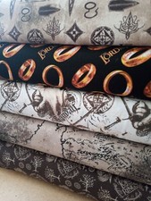 Lord of The Rings Licensed Cotton Fabric 5 Designs Per 50cm 110cm Wide