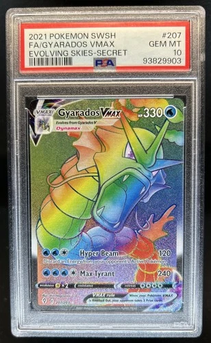 2021 Pokemon SWSH Evolving Skies Gyarados VMAX #207/203 PSA 10 GEM MINT