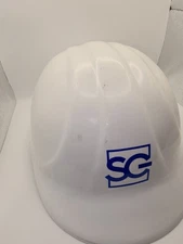 SG Scientific Games Hard Hat Helmet White Adjustable Headband P10 USA
