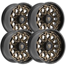 Set Of 4 Fittipaldi Off-road Fa22zb 20x10 8x180 -19mm Bronze Wheels Rims
