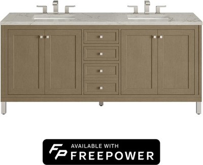 James Martin Vanities 503-V72-FVSL Chicago 72'' - Walnut Whisper