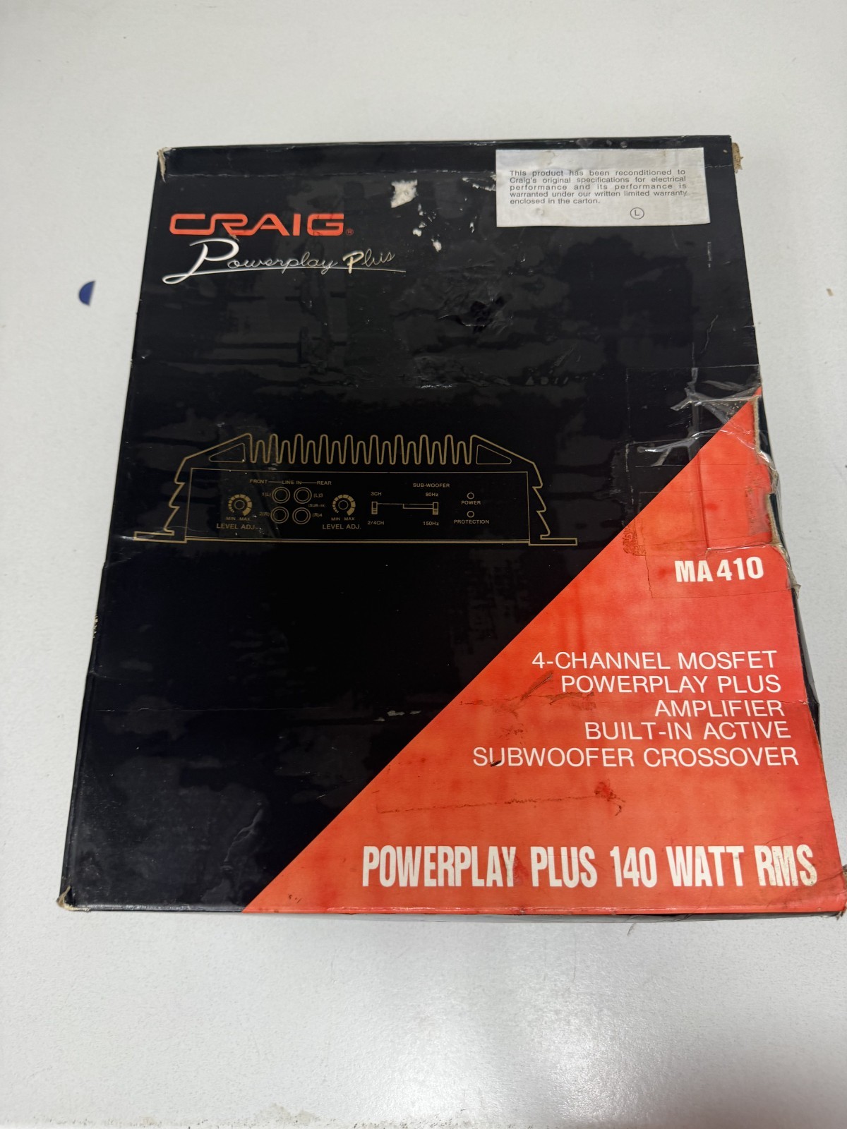 CRAIG Powerplay Plus MA410 Amplifier 4-Channels NEW IN BOX VINTAGE CAR AUDIO