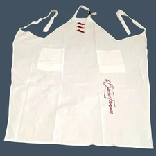 Red Chili Pepper Embroidery White Chef Apron Pockets Luxury Hotel South Africa
