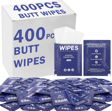 400 Pcs Butt Wet Wipes for Women Individually Wrapped Wipes for Women Man