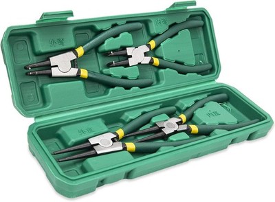 4Pcs 7'' Internal/External Snap Ring Pliers Set Heavy Duty Circlip Pliers Kit
