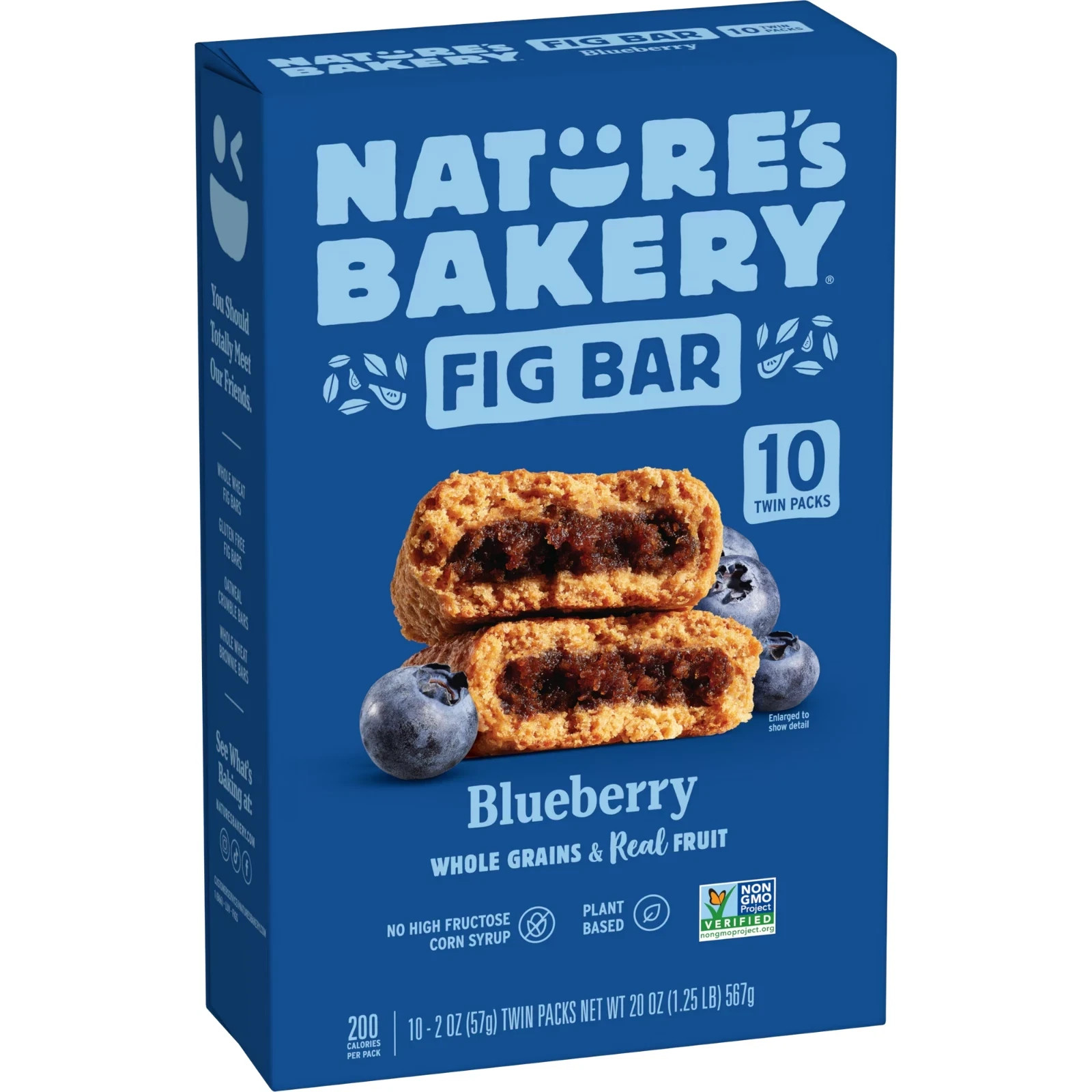 Nature's Bakery, Blueberry Fig Bars, 10 Twin Packs, 2 oz Eac