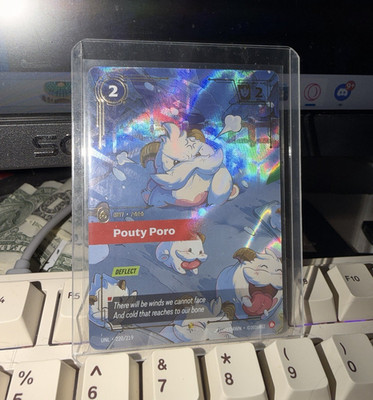 Riot Games Riftbound LoL TCG Pouty Poro 220/219 Secret Rare Foil Unit EN