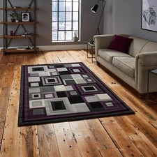 Hudson Rug Cheap Heat Set Yarn Rug clearance 120x170 New in wrapper Black Plum