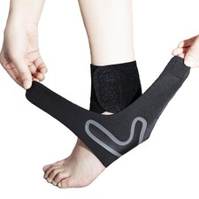 2 Pack Ankle Brace  Elastic Supports for Men  Women, Medium, Black