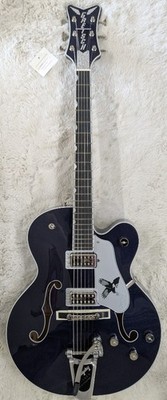 Gretsch G6136T-RR Rich Robinson Signature Magpie w/ Bigsby, Raven's Breast Blue