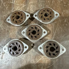 5 NOS Vintage Brown Amphenol 8-Pin Octal PC BOARD MOUNT Vacuum Tube Sockets