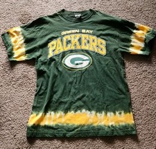 Vintage Y2K Tie-dye Green Bay Packers T-shirt Mens Large