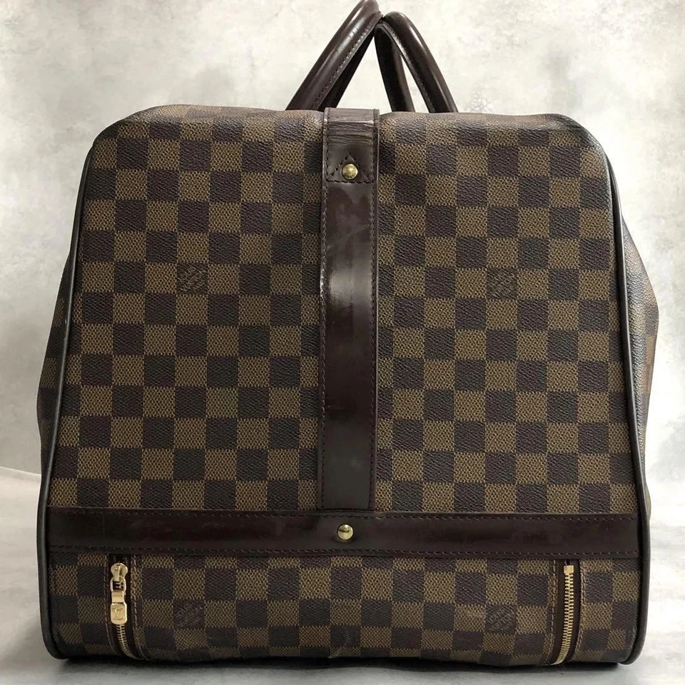 Maleta LOUIS VUITTON Pégase 55 Ruedas Damier Level Lona Cuero Marrón Foto 3 de 4