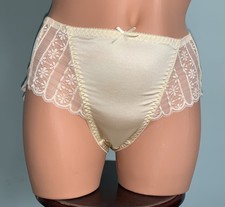 NEW Glossy Secret Stretch Satin M 6 Hi Cut Bikini Panties SILKY  2nd Skin