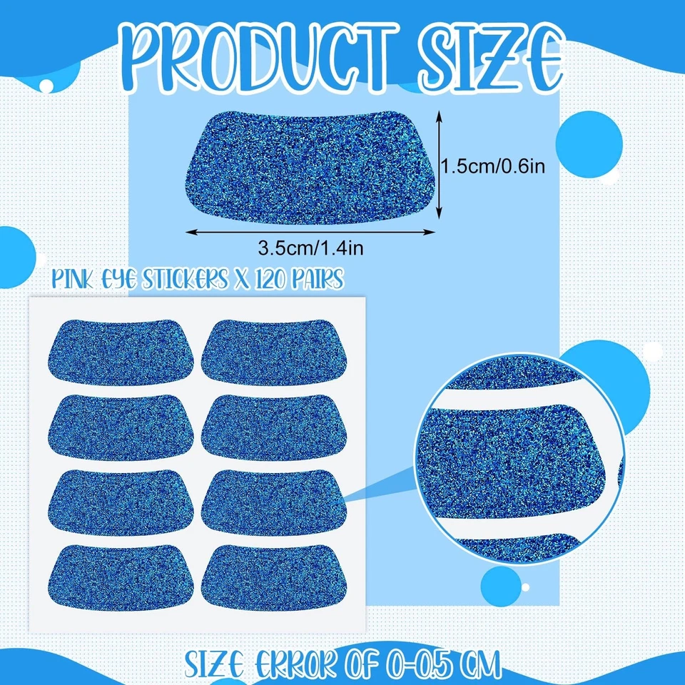 120 Pairs Eye Black Stickers for Baseball, Football, Softball Events Parties - Image 2 of 4