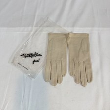 Vintage Women Cream Gloves 100 Cotton 7/2 Made In Philippines