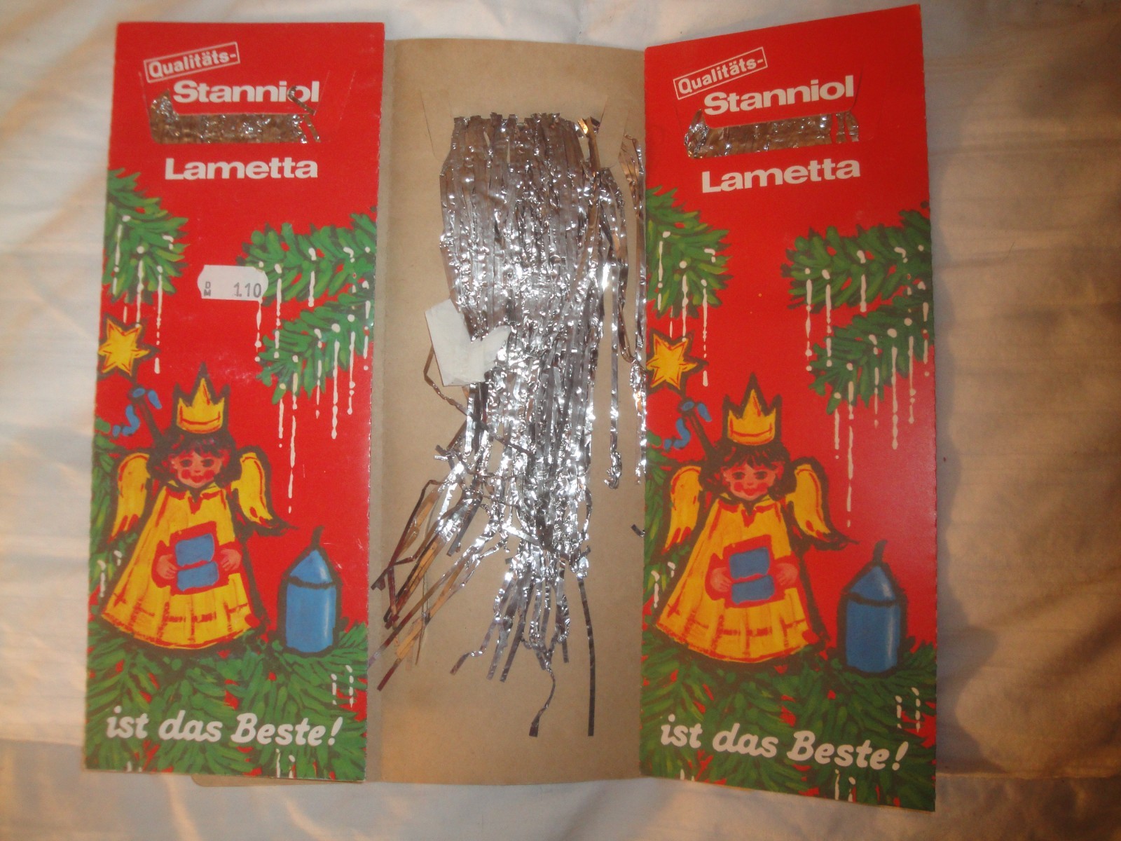 1  LEAD SILVER German Christmas Tree Tinsel Stanniol Lametta Eislametta Icicles