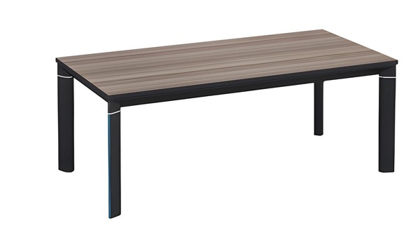 Couchtisch Modern Holzoptik Braun Schwarz Rechteckig Wohnzimmer Design Tisch-image