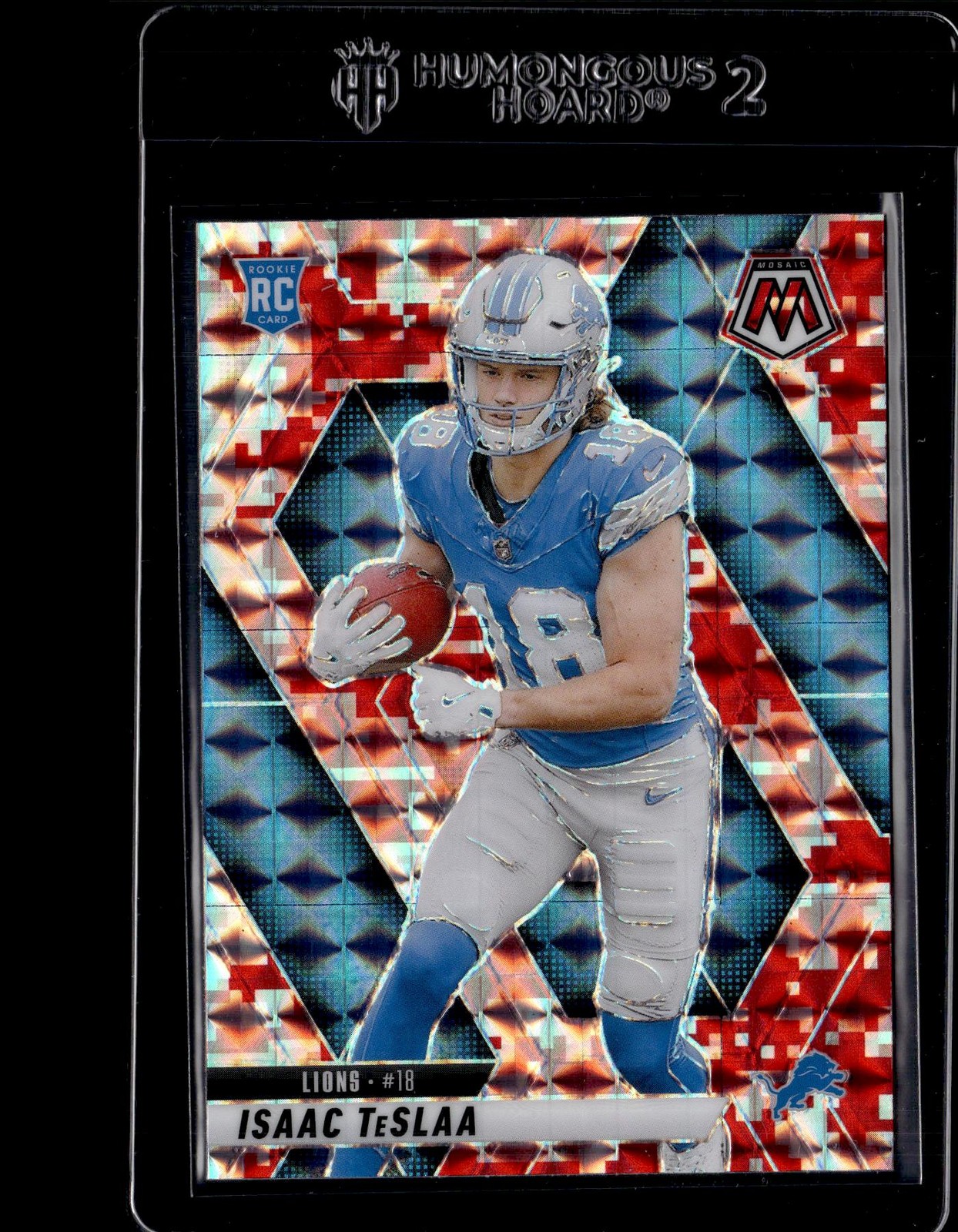 2025 Panini Mosaic Mosaic Camo Red #319 Isaac TeSlaa RC