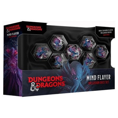 Mind Flayer Inclusion Premium Dice Set D&D Miniature Dungeons Dragons 7pc resin