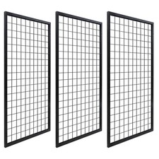 3 Packs Grid Wall Panels, Metal Black Wire Grid Panel, Gridwall Display Rack,...