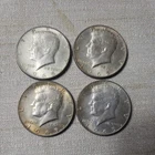 4 Coins ~ Kennedy Half Dollars ~ 1965 ~ 40% Silver