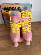 Impala Rollerskates Size 10 A126-58817 Pink/Yellow Vegan Quad Skates - New