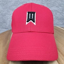 Nike Hat Cap Flexfit M/L Red Pink Tiger Woods Collection Golf Golfer Mens