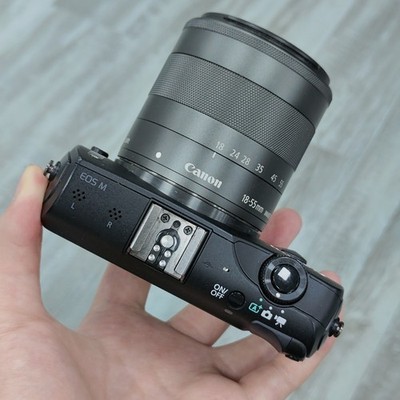 Canon EOS M Black 18.0MP Mirrorless Digital Camera with 18-55mm Lens English