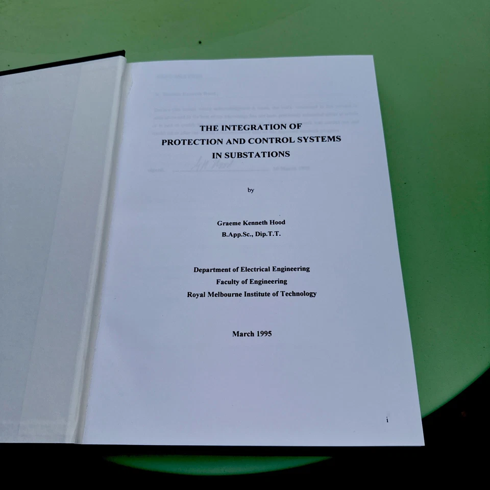 The Integration Of Protection And Control Systems In Substations- G Hood RMIT 95 - Image 2 of 4