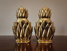 Set of Vintage Newport Brass Pineapple Booken...