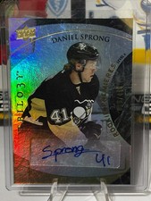 2015-16 Upper Deck Trilogy #154 Daniel Sprong AU 010/499 - Low Serial ***