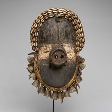 0685 MASQUE DAN AVEC SOCLE COTE D'IVOIRE AFRIQUE ART TRIBAL AFRICAIN ANCIEN