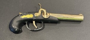 VINTAGE 1960's NOVELTY Flintlock Table Lighter PISTOL Gun DERRINGER-non Working