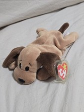 Rare Ty Beanie Babies Bones The Dog 1993 PVC pellets tag errors